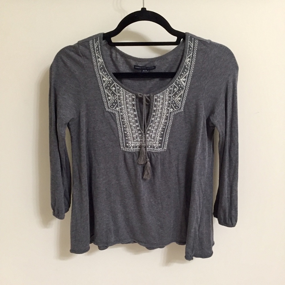 American Eagle embellished top